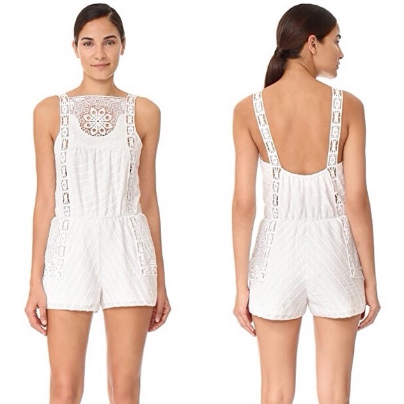 SAYLOR Pants - NWOT Revolve Saylor Talya White Cotton Romper